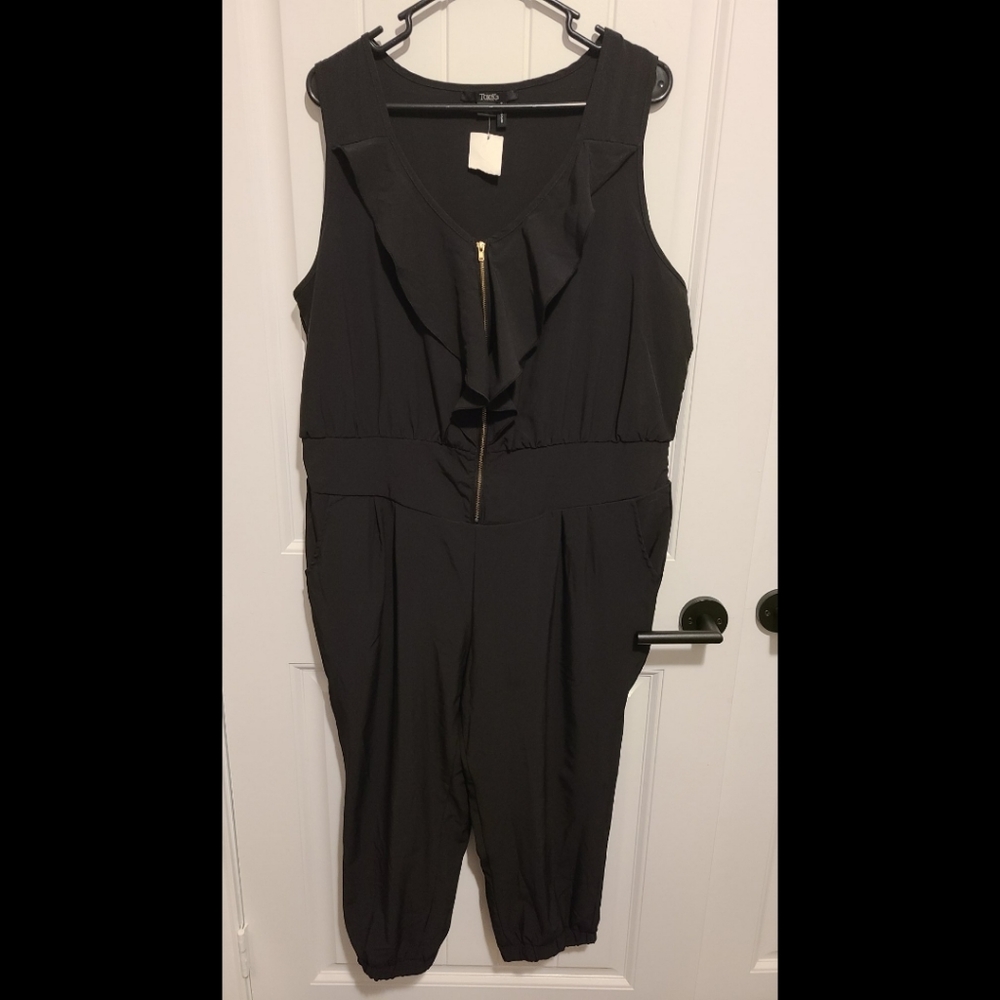 Toxik3 black jumpsuit romper NEW 1X black